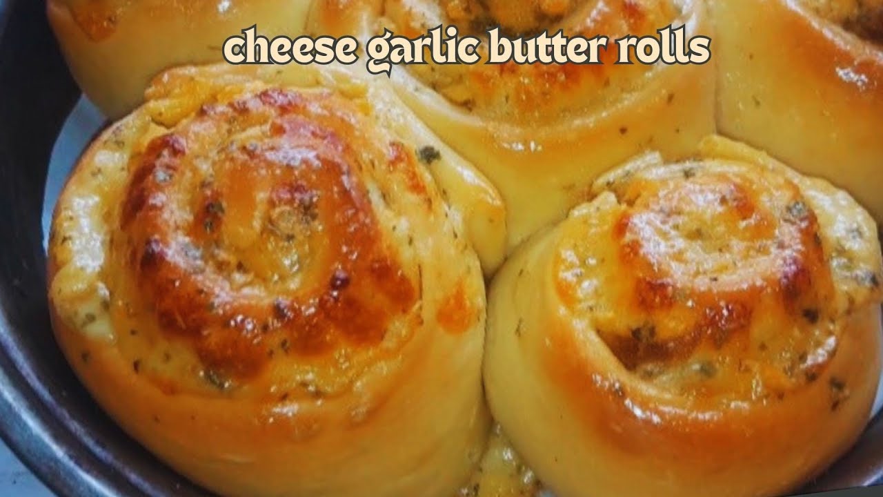 Fluffy Soft Garlic Butter Cheese Rolls | Easy Homemade Bread 