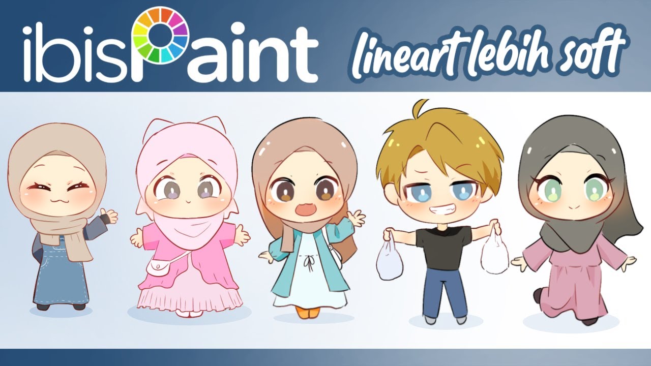 TUTORIAL 1 MENIT : CARA GAMBAR CHIBI DENGAN LINEART SOFT IBIS PAINT ...
