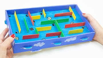 Cómo hacer un laberinto con una caja de cartón | Manualidades para niños