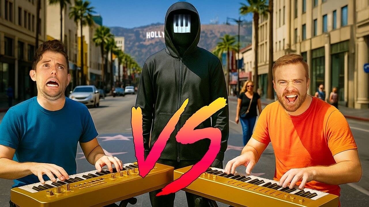 Pro Pianists Compete for Tips on the Street... With TOY PIANOS!