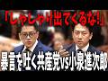 暴言を吐く共産党議員 VS 小泉進次郎「しゃしゃり出てくるな!」答弁中にヤジ連発で議場騒然、、【 政治 切り抜き 小泉進次郎 自民党 】