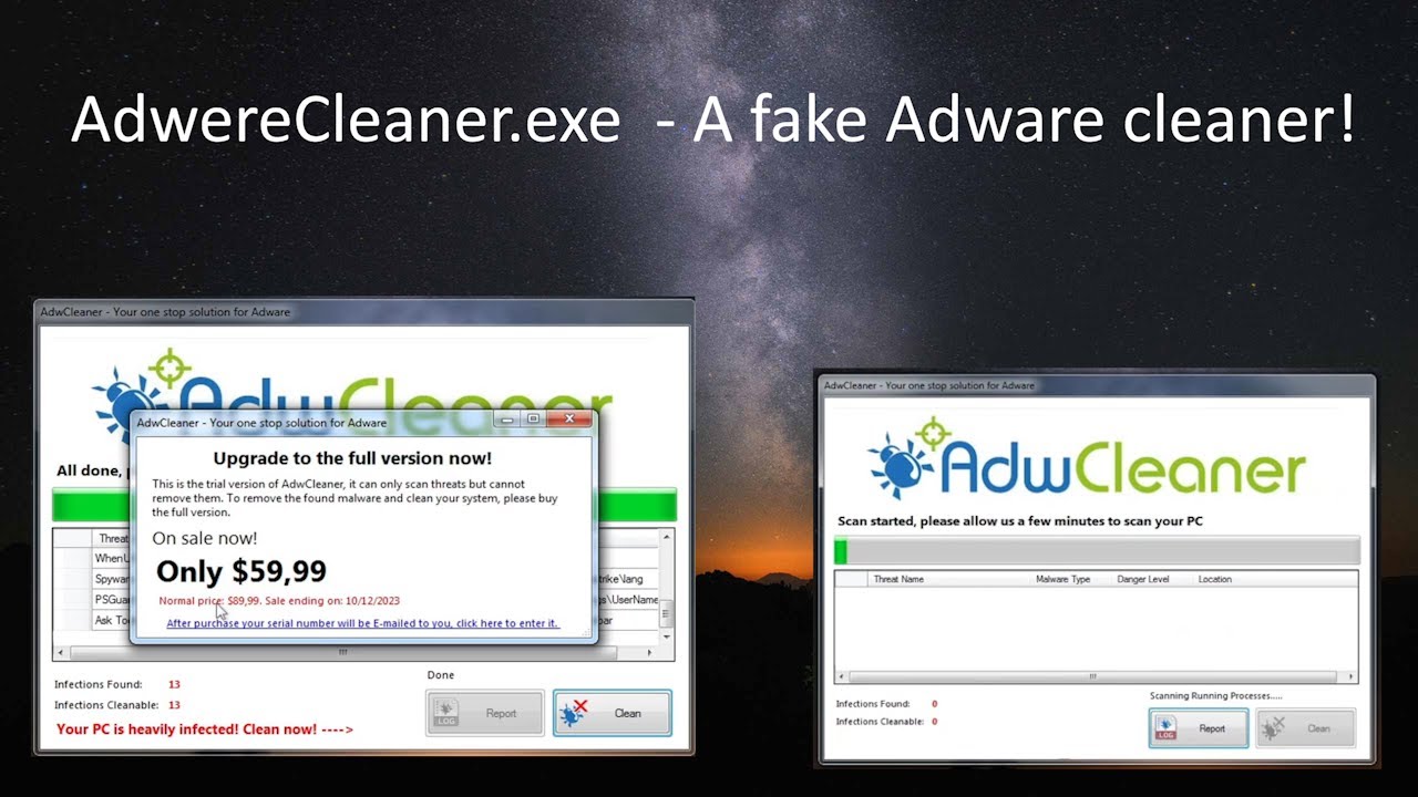 AdwereCleaner.exe - A fake Adware cleaner!