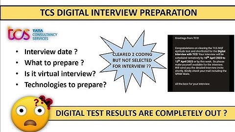 TCS digital interview preparation | Technology questions | general questions | preparations