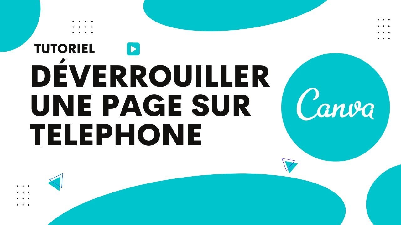 Comment déverrouiller une page Canva sur telephone mobile - YouTube