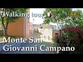 Monte San Giovanni Campano, Italy【Walking Tour】With Captions - 4K