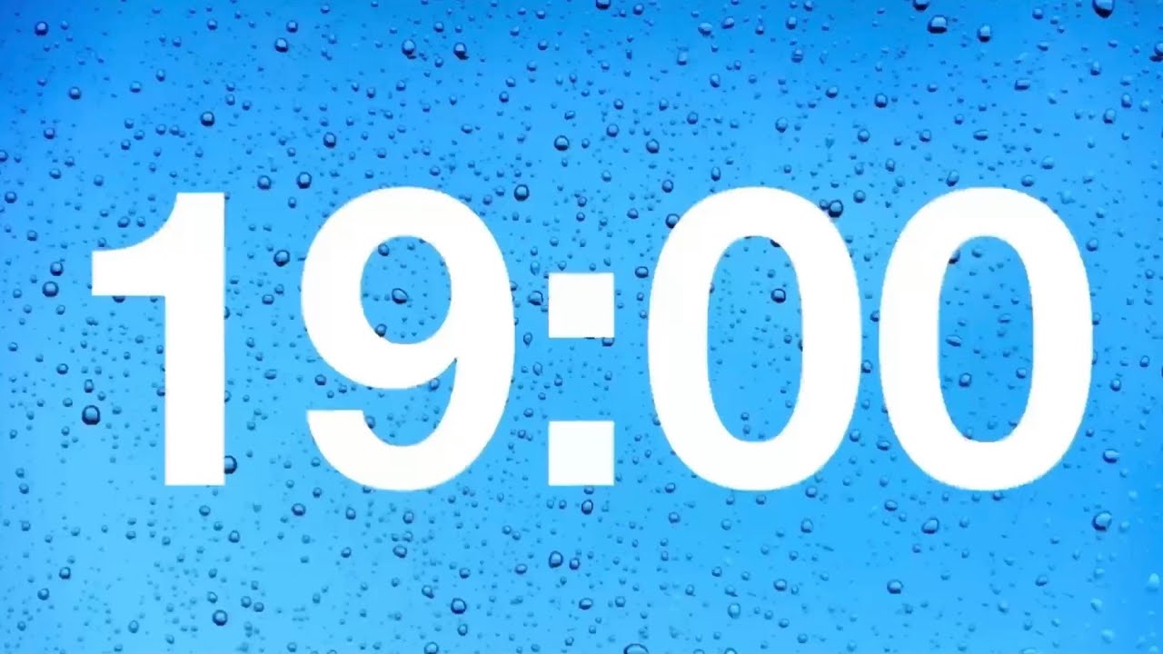 timer - 19 minute countdown with rain sound