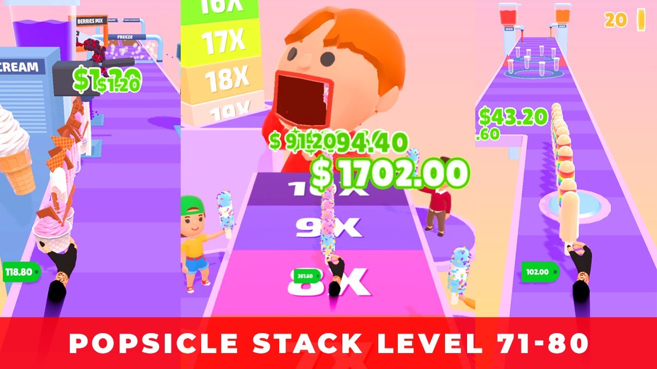 Popsicle Stack Challenge Level 71 80 How High Can You Go? YouTube
