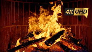 Burning Fireplace Crackling Sounds 3 Hours 🔥 Relaxing Fireplace 4K & Cozy Logs Burning (No Music)
