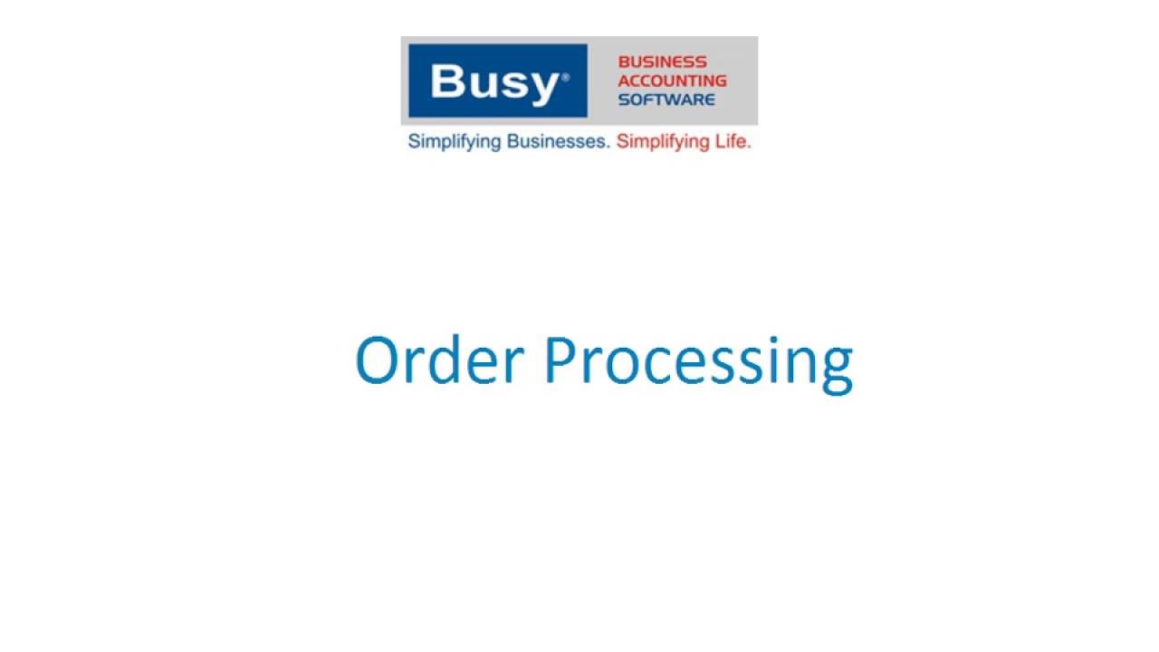 Order Processing in BUSY (Hindi)