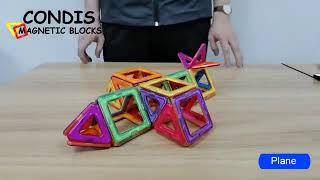 Condis Magnetische Bausteine Model Flugzeug/ Magnetbausteine Kindergarten/ / Magnet zum Spielen screenshot 3