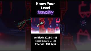 Know Your Level | Sanctity #geometrydash  #gd #extremedemon #gaming #games #music