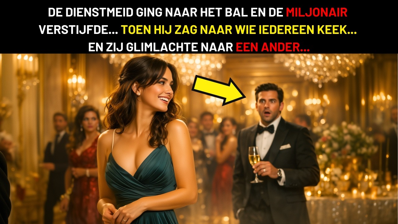 DE NEDERIGE DIENSTMEID GING NAAR HET BAL... DE MILJONAIR BEVROOR TOEN ZE NAAR EEN ANDERE MAN LACHTE!