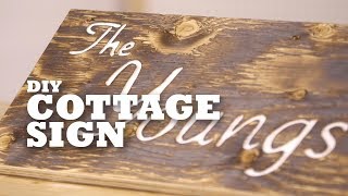 DIY Cottage Sign