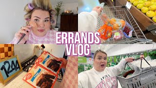 grocery shopping, party city, simple makeup routine | vlog