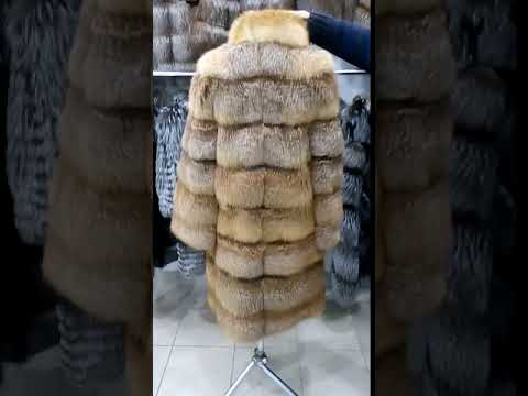 Full-length red fox fur coat by Natesse - YouTube