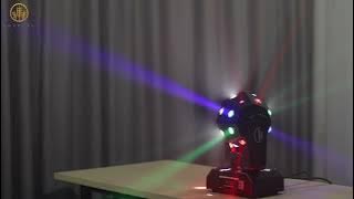 IMRELAX Disco Ball Light Beam Laser Strobe 3in1 DJ Light Moving Head Light for Small Home Party Club
