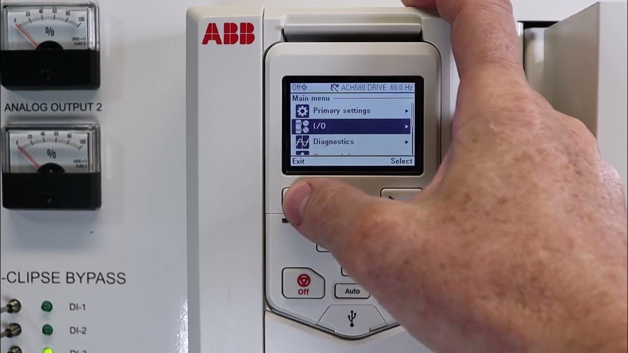 ABB ACH580 Variable Frequency Drive I/O troubleshooting via the Control