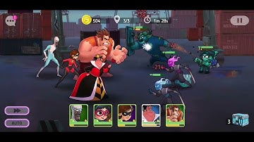 Disney Heroes Battle Mode Chapter 2. The Fishing Line Full Walkthrough on Auto Mode Gameplay