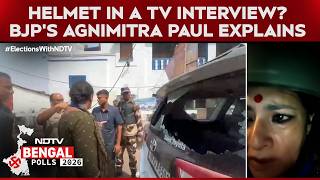 Helmet In A TV Interview? BJP’s Agnimitra Paul Explains After Poll Attack