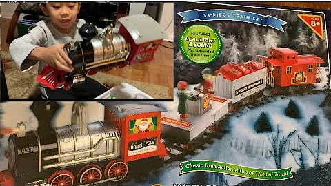 NORTH POLE JUNCTION CHRISTMAS TRAIN SET-34PCS