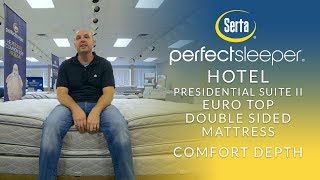 Serta Perfect Sleeper Hotel Presidential Suite II Euro Pillow Top Double Sided Mattress Comfort