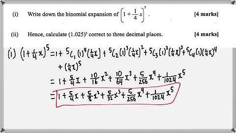 Binomial Expansion - Worked example