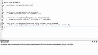 Overloading Methods in Java - Say Thanks Example