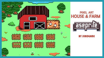How to Draw Barn & Tiny Farm in Pixel Art Using Aseprite