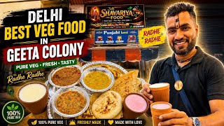 Seth shavariya food in geeta colony serving Sathwik Bhooja and many flavour of lassi😋😱 east delhi 