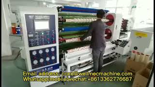 Fully automatic BOPP adhesive tape making machine, BOPP carton sealing tape slitting machine