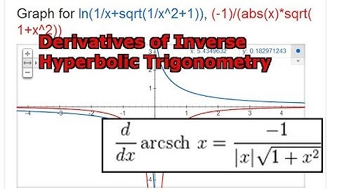 Derivative of Inverse Hyperbolic Trigonometry: csch^(-1)(x)