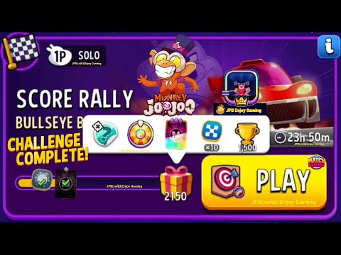 Solo Challenge Score Rally 6 move Bullseye Bash+Rainbow 2150 Score Match Masters.