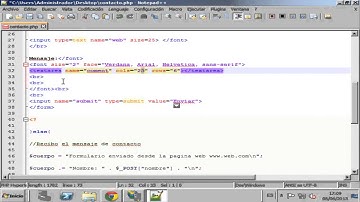 Curso PHP: Formulario de contacto básico Parte1