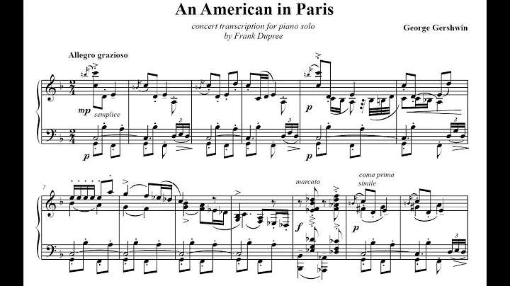 Gershwin | An American in Paris | Piano Version by...