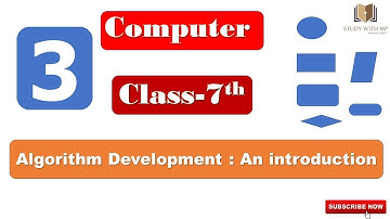 Algorithm Development : An Introduction l Std-7th l English Medium l Ch-3@StudywithMP