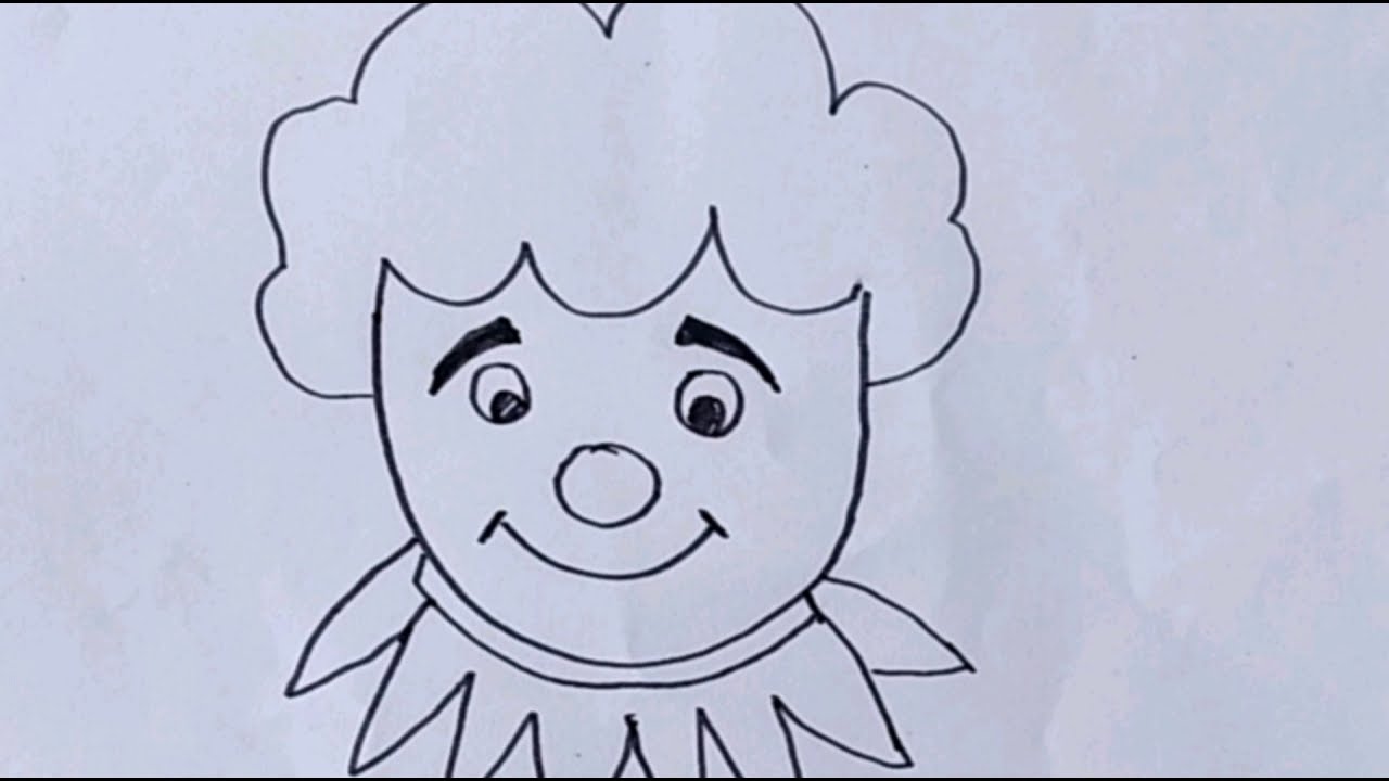 How to draw a clown 🤡 Easy tutorial - clown drawing for kids - Kids