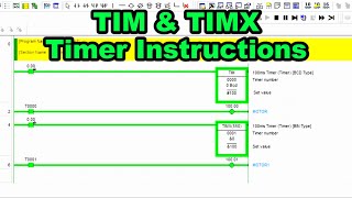 Omron PLC Course - TIM and TIMX Timer Instructions - BCD & Binary screenshot 4