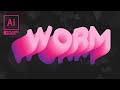 3D "Worm-Like" Text Effect in Illustrator