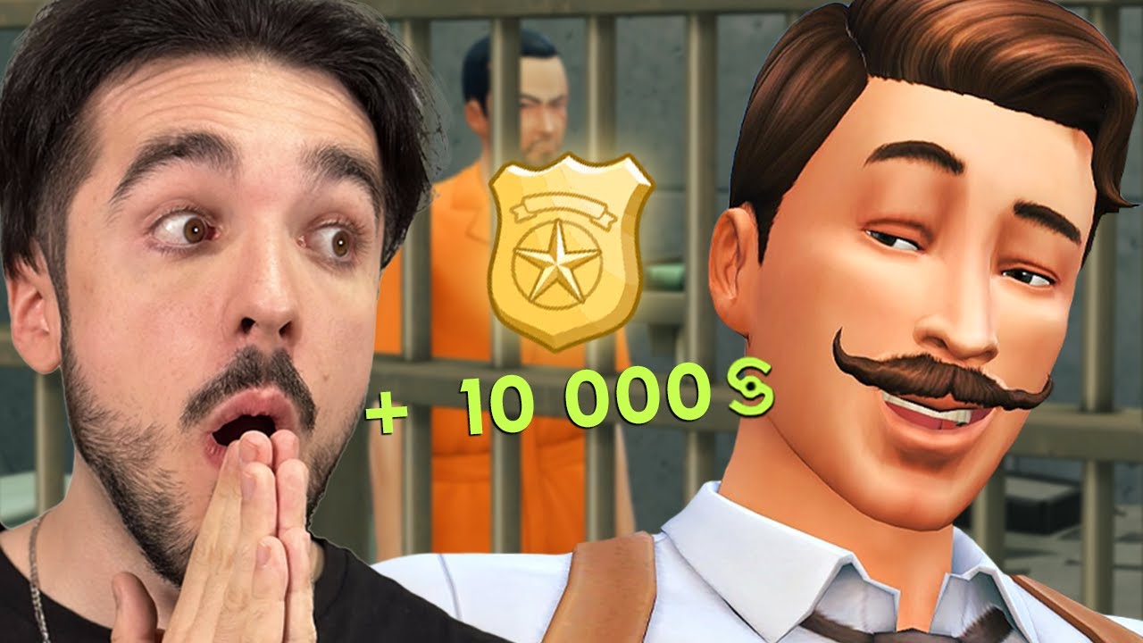 3h pour construire une maison en étant POLICIER (ça tourne mal 😭) | SIMS 4