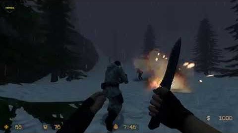 ZOMBIE ESCAPE MOD ON COUNTER-STRIKE: SOURCE, MAP: ZE_survivors, level 1, CSS