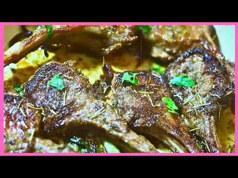 Garlic and Herb BUTTER LAMB CHOPS | How to CLEAN and CUT A RACK OF LAMB FOR BEGINNERS