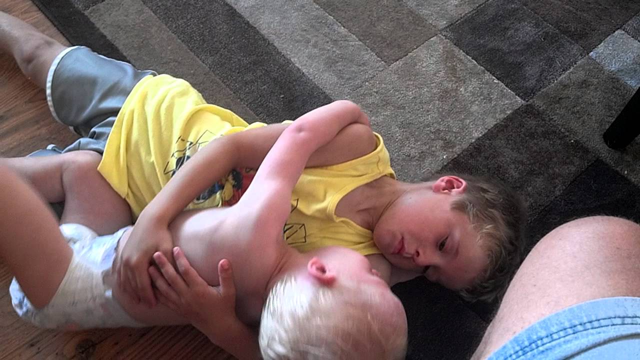 Greyson loves his cousin Colton.