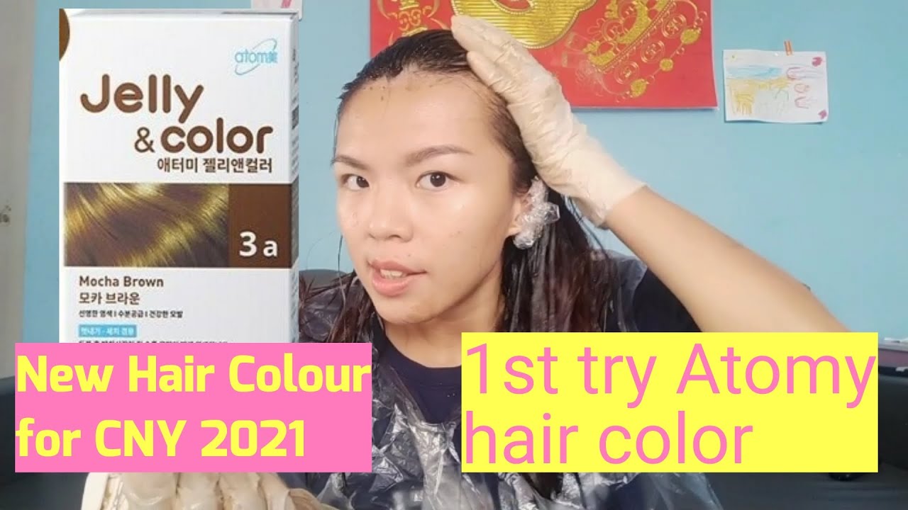 DIY hair dye for CNY2021 review atomy jelly and hair color YouTube