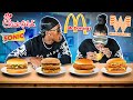 BREAKFAST BURGERS TASTE CHALLENGE | TRUTH OR DARE