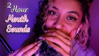 [2 HOURS] Wet Mouth Sounds & Inaudible Whispers (perfect background asmr) ~ ASMR