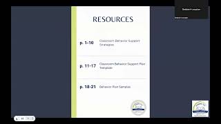 Example - Classroom Behavior Support Plan