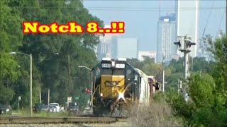 CSX GP40-2 STRUGGLES to Pull its Train! (7/23/21)