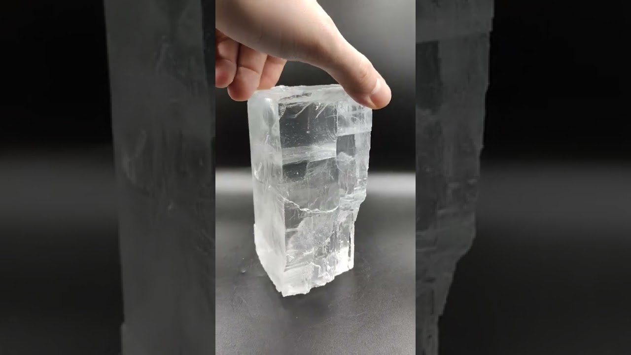 Halite crystal, large transparent sample