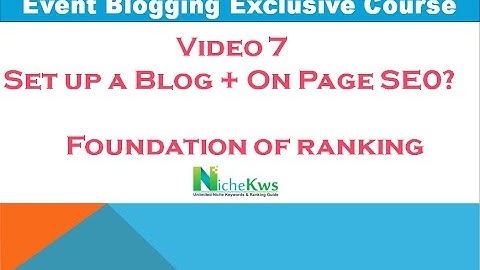 Event Blogging Course Part 7 - On Page SEO Settings in Blogger for Event Blog @BloggerVikash