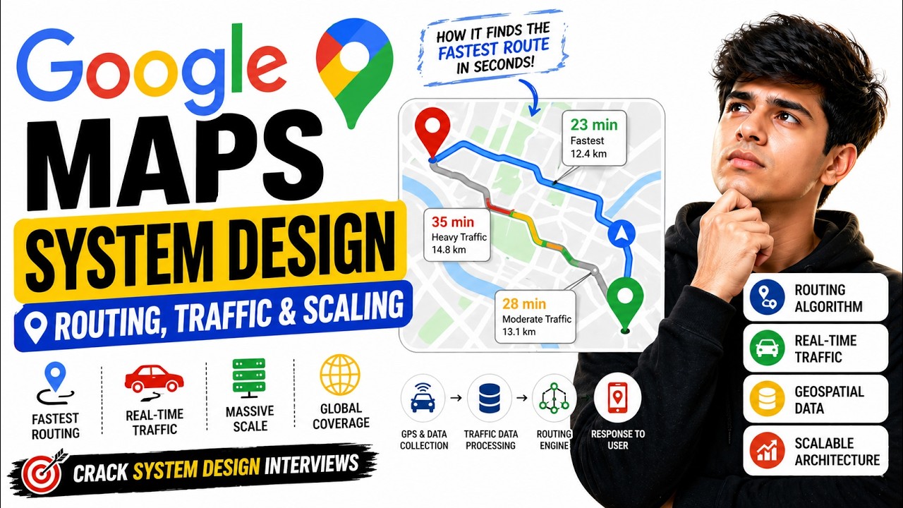Google Maps System Design Explained (Routing, Traffic & Scaling) - YouTube
